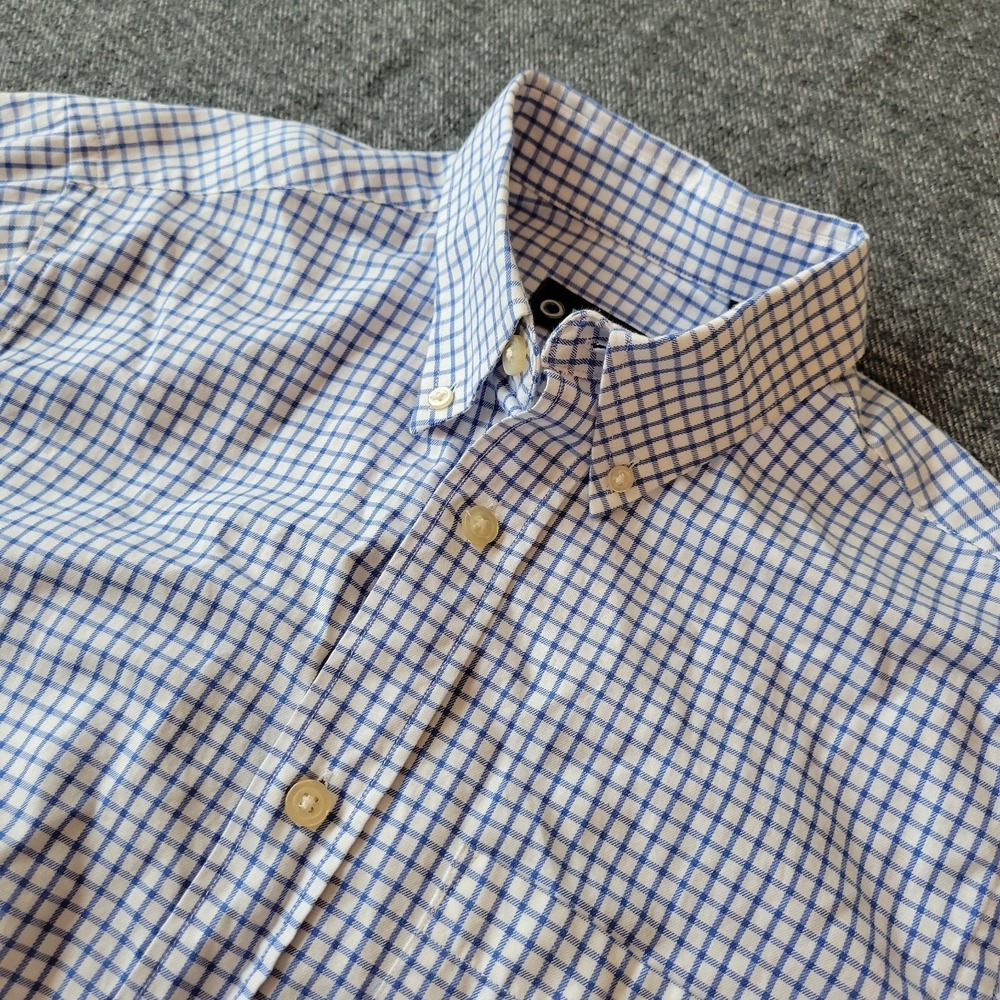 Orvis Country Twill Shirt Men's‎ Small Blue White Check Outdoor Button Down